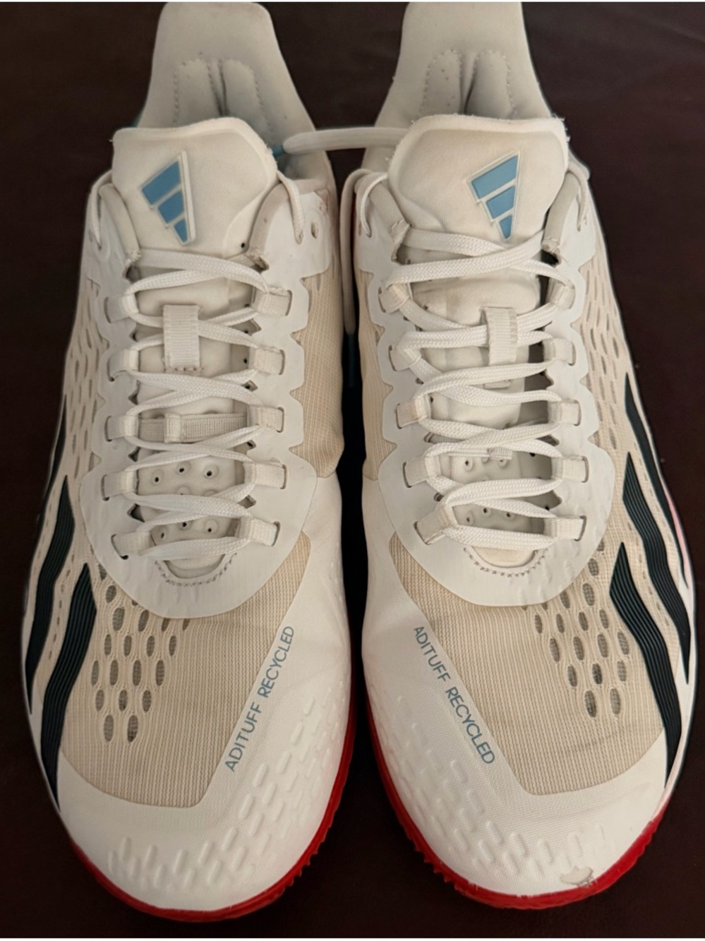 adidas Men's Adizero Cybersonic Tennis Shoes IG9513 Red/White/Blue size 10